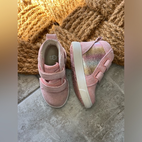PINK RENNON GLITTER TODDLER VELCRO SNEAKERS - Picture 4 of 6